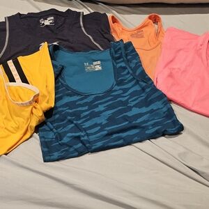 Under Armor Women's Athletic Tank Tops - Teal, Yellow, Orange, Pink, Navy